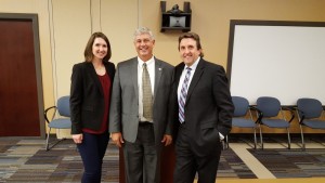 Pictured L-R: Sarah Brown, CIC, AFIS, CRM, Sales Consultant; Dr. Wayne K. McCullough, PRSBA, Director of Leadership and Development; Jeff Brown, CIC, AFIS, Vice President