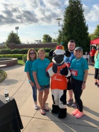 Mascot with our team race